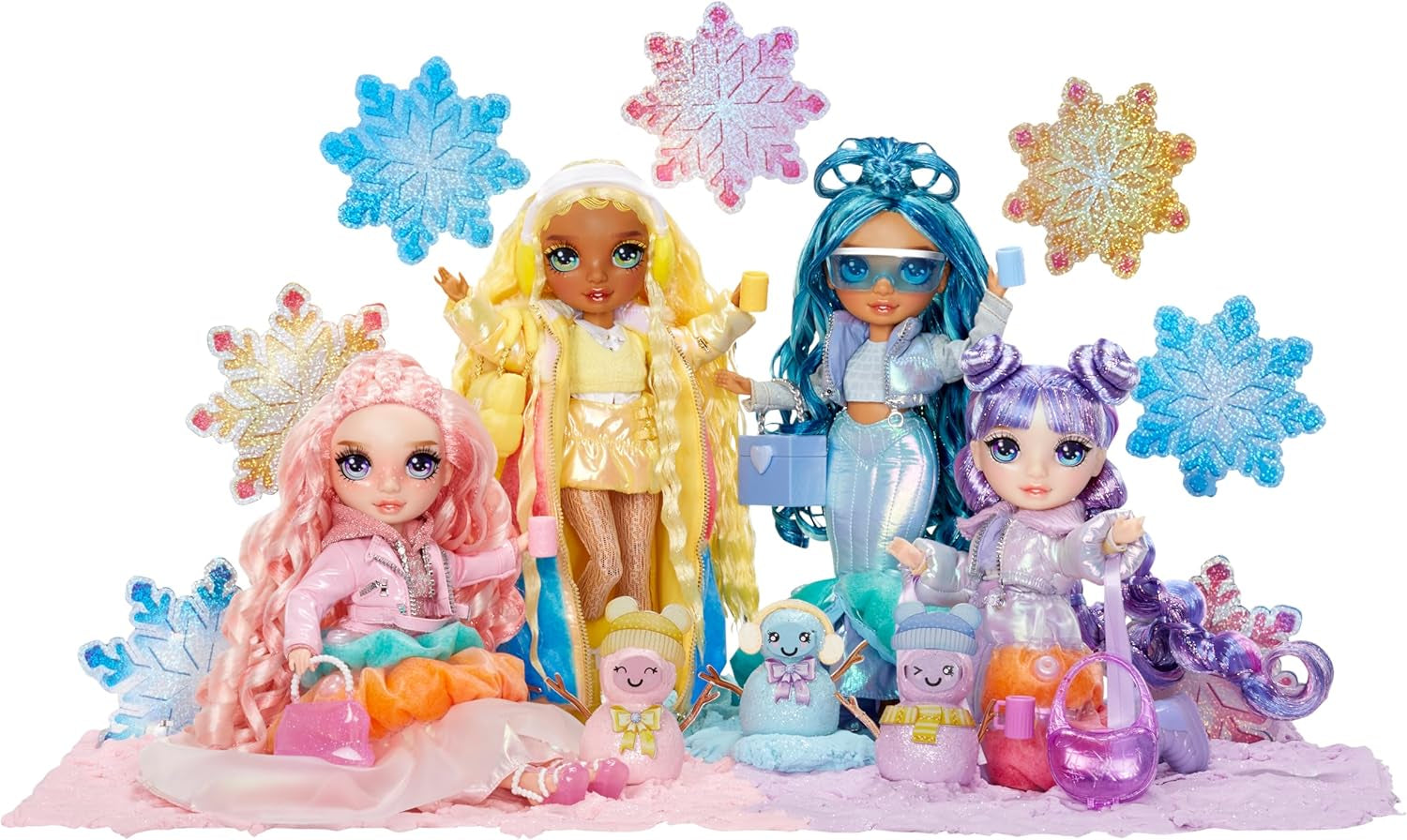 Rainbow High Winter Wonderland - Skyler (blauw) - 28 cm verborgen magische wateraccumulerende sneeuwmodepop met sneeuwpopset, geschikt voor 4-12 jaar oude kinderen en verzamelaars Naty Shop-poppen