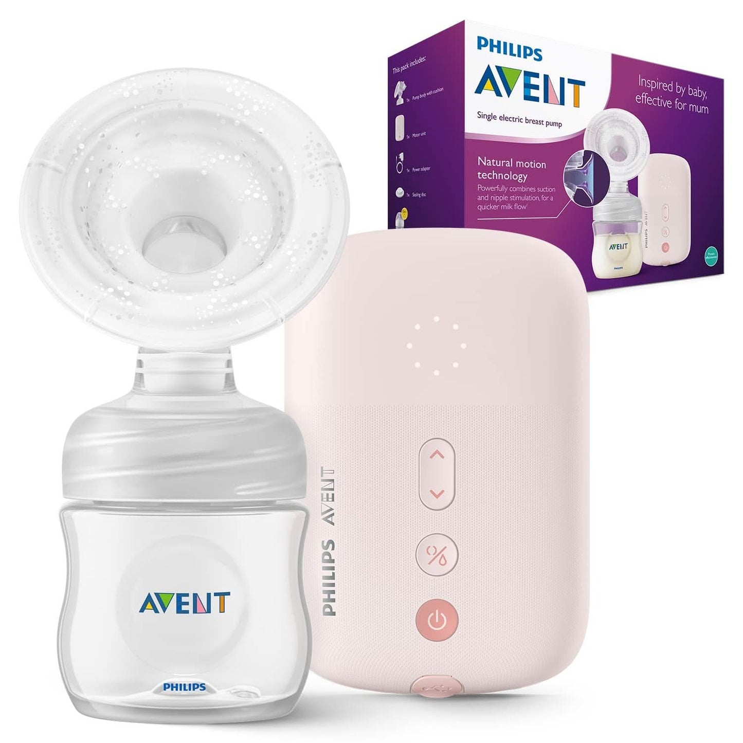 Philips Avent individuele elektronische borstkolf - met Natural Motion-technologie, comfortabel siliconenkussen Accessoires Voeding en borstvoeding Bebe Naty Shop Scf395/11