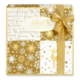 Lindt-chocolade | Doosje Gold Pieces pralines | 180g | 18 pralines in 10 assortimenten als fijn assortiment pralines, sommige met alcohol | Premium geschenkdoos met kerstpralines