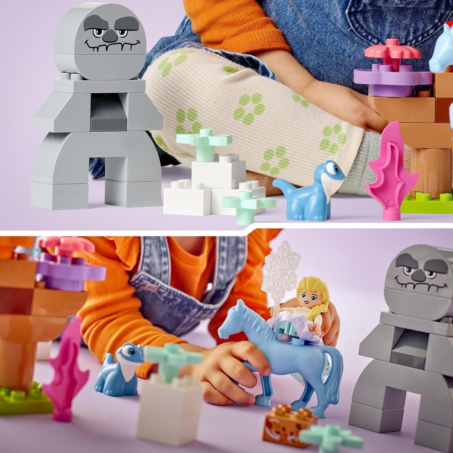 LEGO DUPLO | Disney ELSA en Bruni in het Betoverde Bos, IJskoningin, speelgoed met 4 figuren voor 2-jarigen, kleutercadeau voor meisjes en jongens vanaf 2 jaar, gebaseerd op Frozen 2 10418 Bouwsets Beuche in LEGO-Store