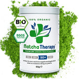 Matchatherapie 30+ | Biologische Matcha-theepoeder | 60 gram | Met een geverifieerd gehalte van minimaal 30 mg/g catechine EGCG | Ondersteunt het immuunsysteem en het energieniveau | Ceremoniële kwaliteit | Groene thee uit Japan
