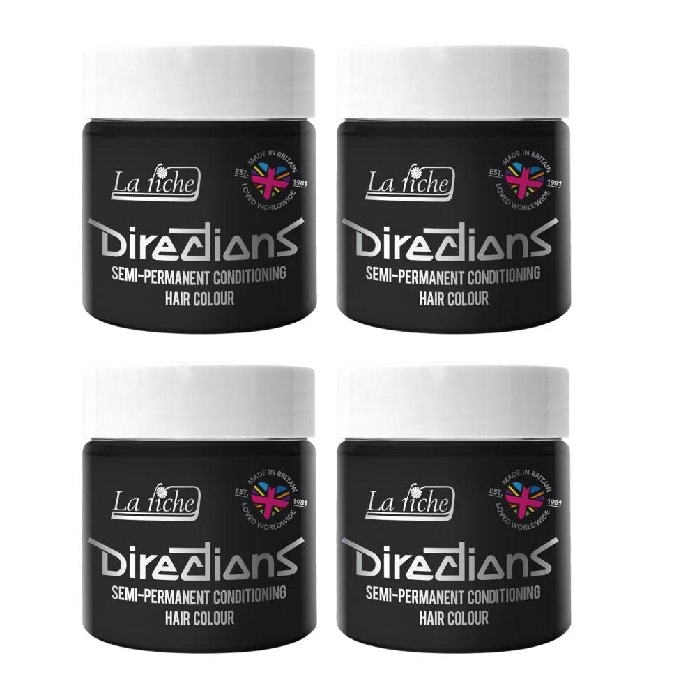 Directions semi-permanente haarkleuring 100 ml doos 4 pack (Pillarbox Red) Naty Shop Ebony haarverf 100 Ml (verpakking van 4)
