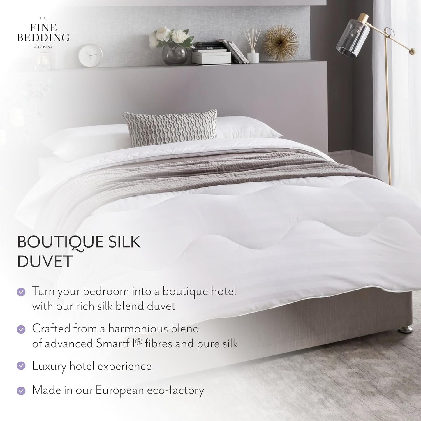 Boutique zijden dekbed, luxe beddengoed, wasbaar in de machine (13,5 Tog, dubbel) Naty Shop dekbedden en dekbedden