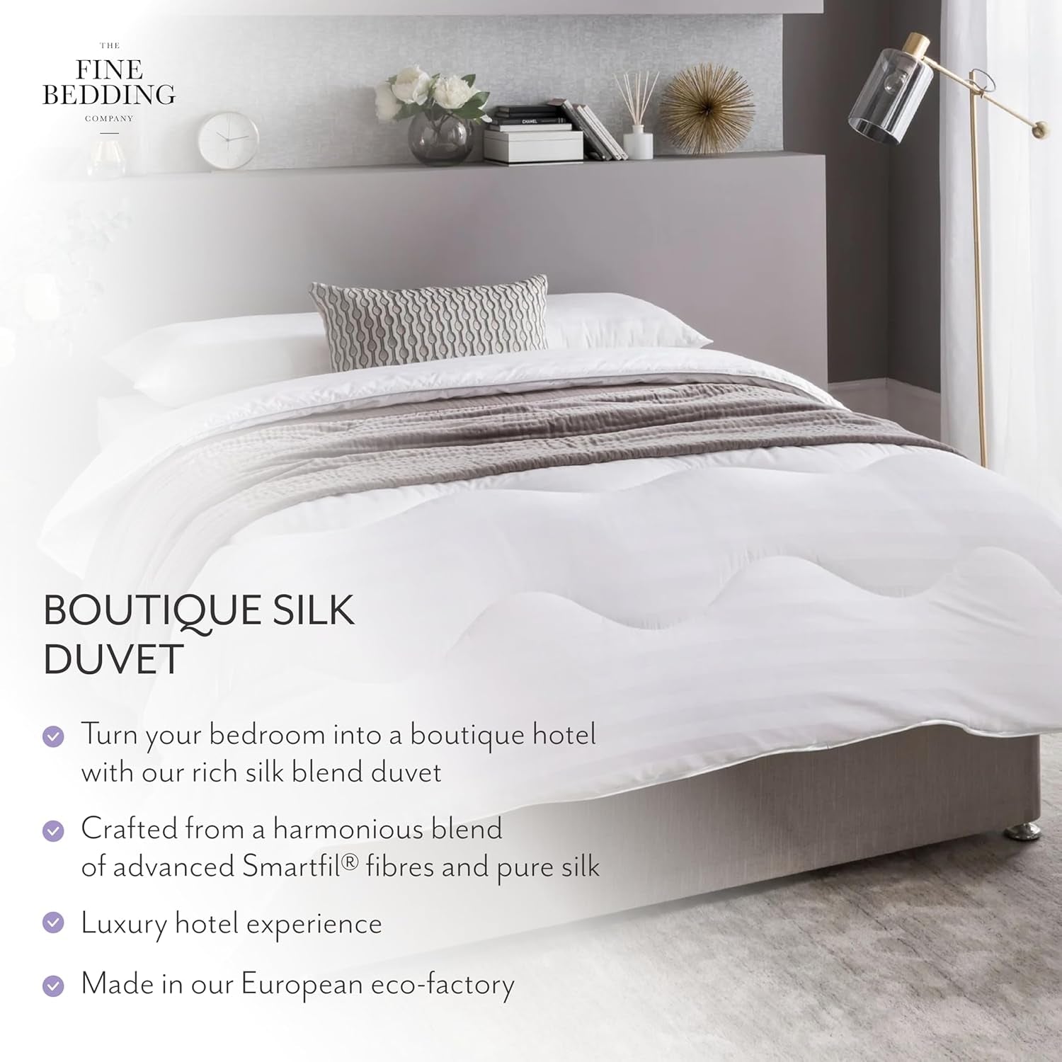 Boutique zijden dekbed, luxe beddengoed, wasbaar in de machine (13,5 Tog, dubbel) Naty Shop dekbedden en dekbedden