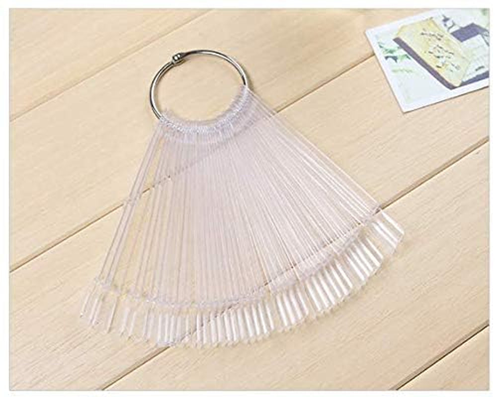 50st Nail Art Tip Ringen, Kleur Heldere Platen, Nagellak Display Ring Sticks, Nagelsalon Praktijk, Nagel Tip Display voor DIY Nail Art Display en Oefening