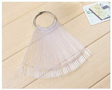 50st Nail Art Tip Ringen, Kleur Heldere Platen, Nagellak Display Ring Sticks, Nagelsalon Praktijk, Nagel Tip Display voor DIY Nail Art Display en Oefening