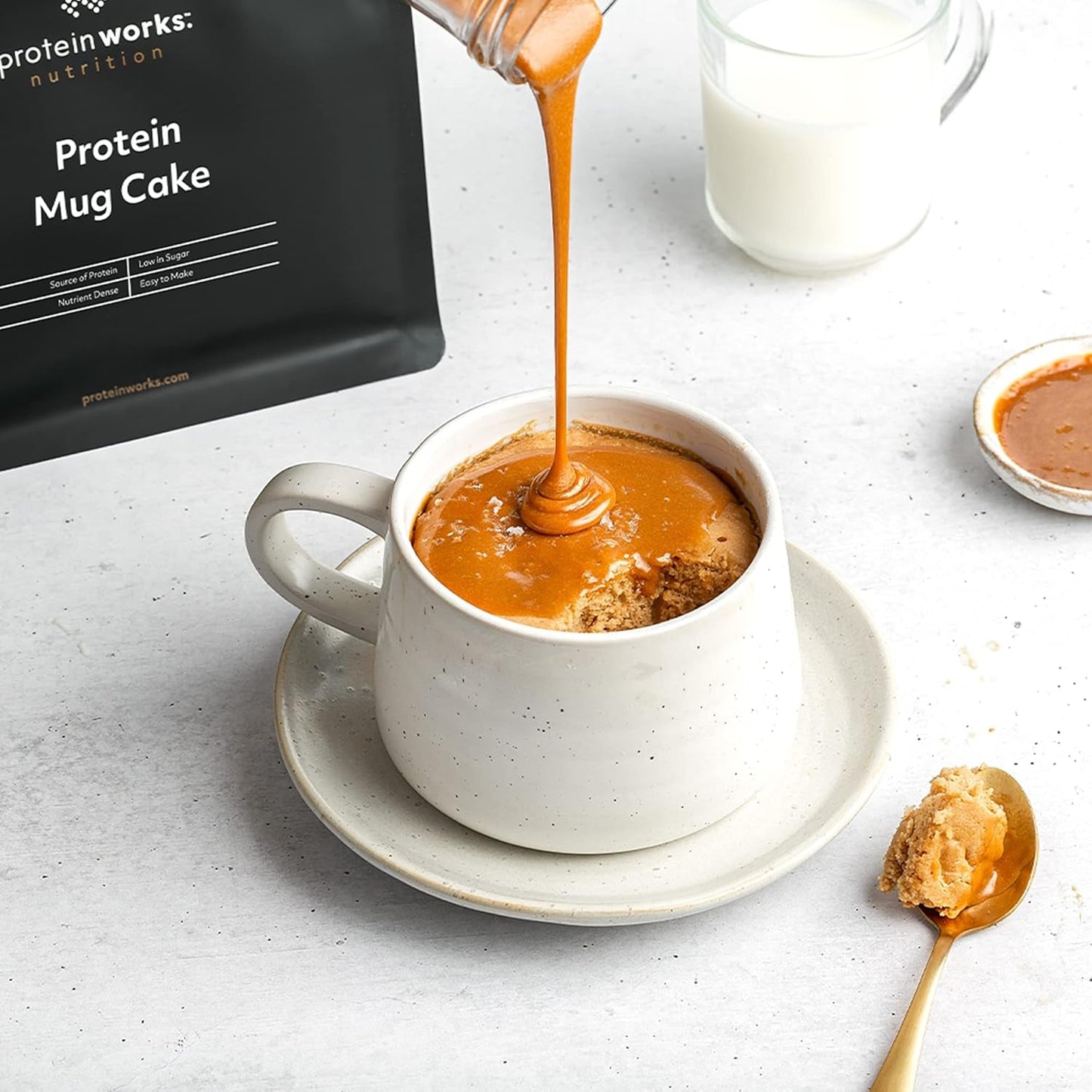 Protein Works Protein Tassenkuchen | Chocoladeroom | Dieser Köstliche Nachtisch Ist Sehr Protein- en Ballaststoffreich| 500G Mengsel voor bakken en koken Naty Shop
