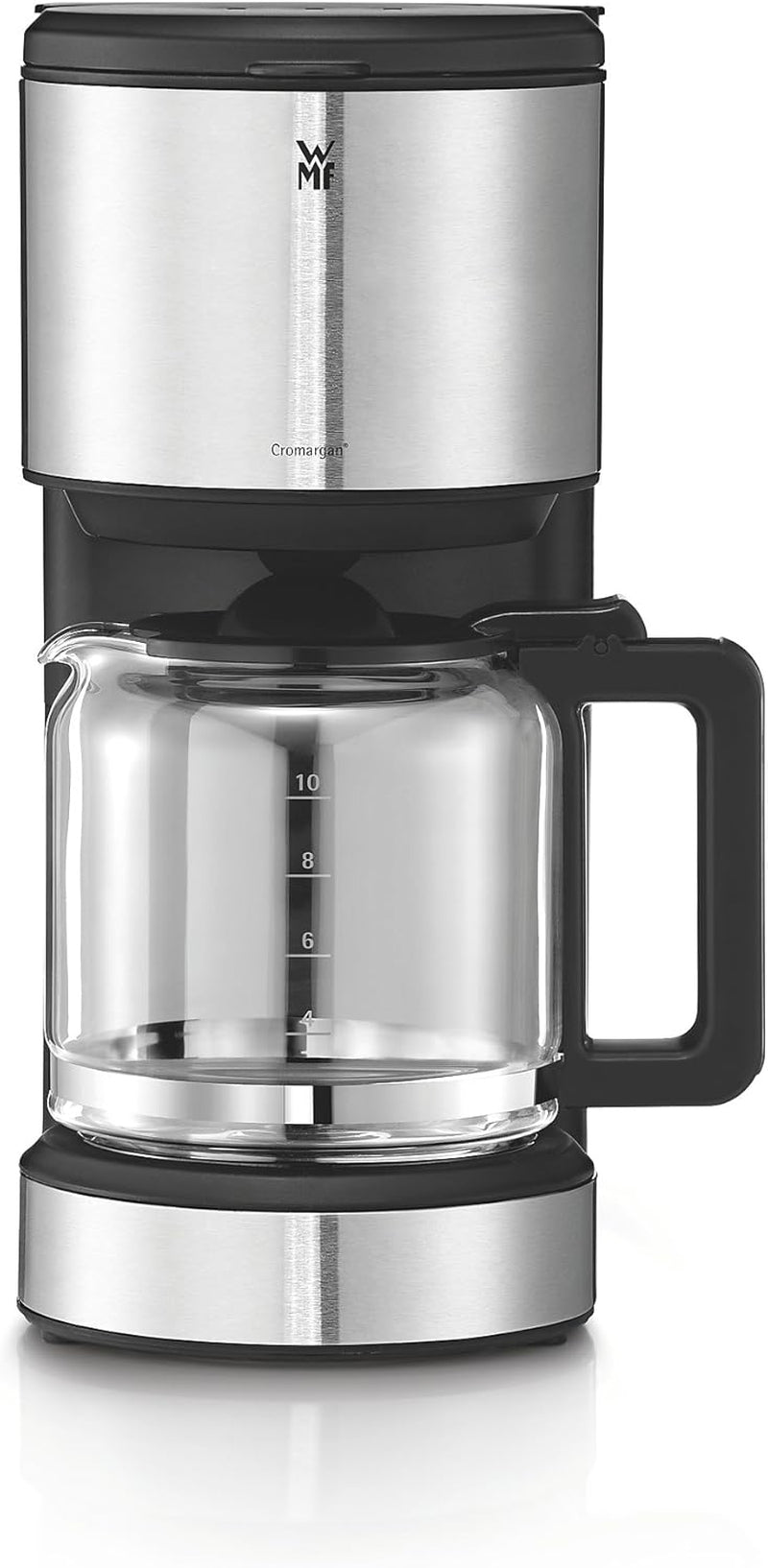 WMF Bueno espressomachine met glazen karaf, filterkoffie, 10 kopjes, aan/uitknop, antidruppelsysteem, oscillerend filter, automatische stop, verwarmingsplaat, 1000W
