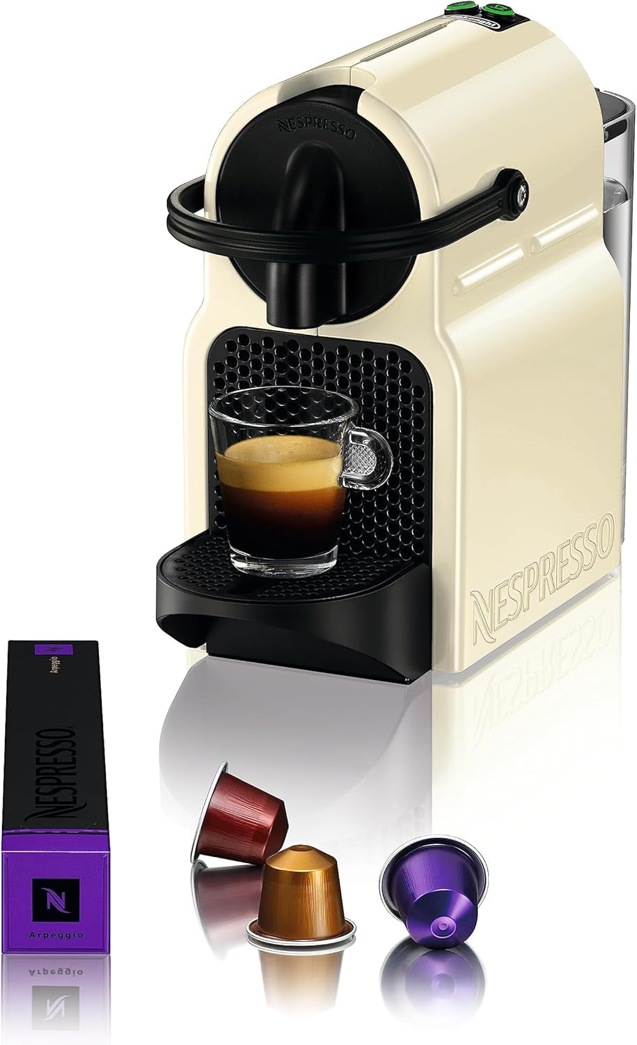 Nespresso capsule-espressomachine De'Longhi EN 80.B Inissia, hogedrukpomp en energiebesparende functie, automatische uitschakeling na 9 minuten, kopjesvolume voor espresso en lungo, watertank van 0,7 l, zwart