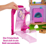 Disney Princess HMV99 - Rapunzel beweegbare pop en speeltoren met rondom plezier, 6 speelplekken en 15 accessoires, geïnspireerd op de Disney-film, speelgoed voor poppen van 3 jaar oud Naty Shop Dolls