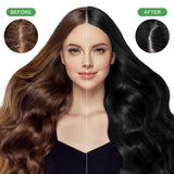 Instant Zwart Haar Shampoo, Natuurlijke Haarverf Shampoo, 100% Grijsdekking - Gemakkelijk en Snel, Semi Permanente Kleur voor Zwart Haar, Haarverf Shampoo voor Mannen en Vrouwen Haarverf Naty Shop