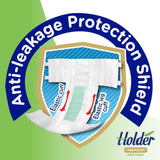 Wegwerpluiers voor volwassenen, unisex, waterdicht, absorberend, elastisch, zijkant, ademend, superabsorberend, dubbellaags, vochtindicator, 5-sterren dermatologische bescherming, medium