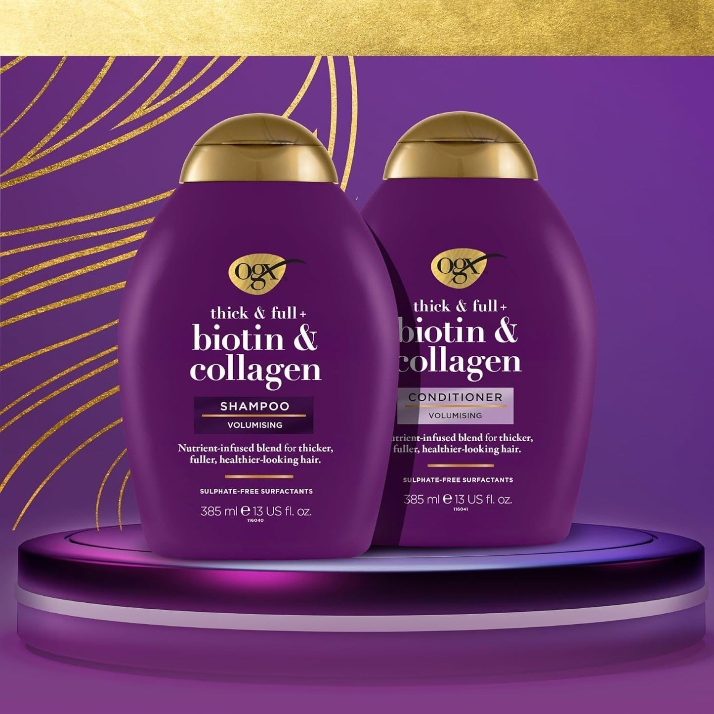 OGX Biotine & Collageen Shampoo (385 Ml), Haarversterkende shampoo voor fijn en dun haar OGX Douche en bad