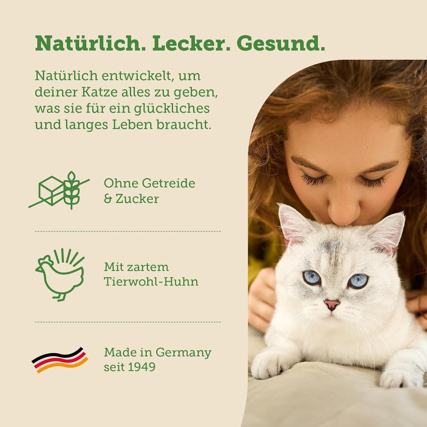 MERA Cats Nature Insect Premium Katzenfutter Nass 12x85g | ohne Zucker en Getreide| Nachhaltig en met veel Insektenproteïne | Volwassen Katzennassfutter