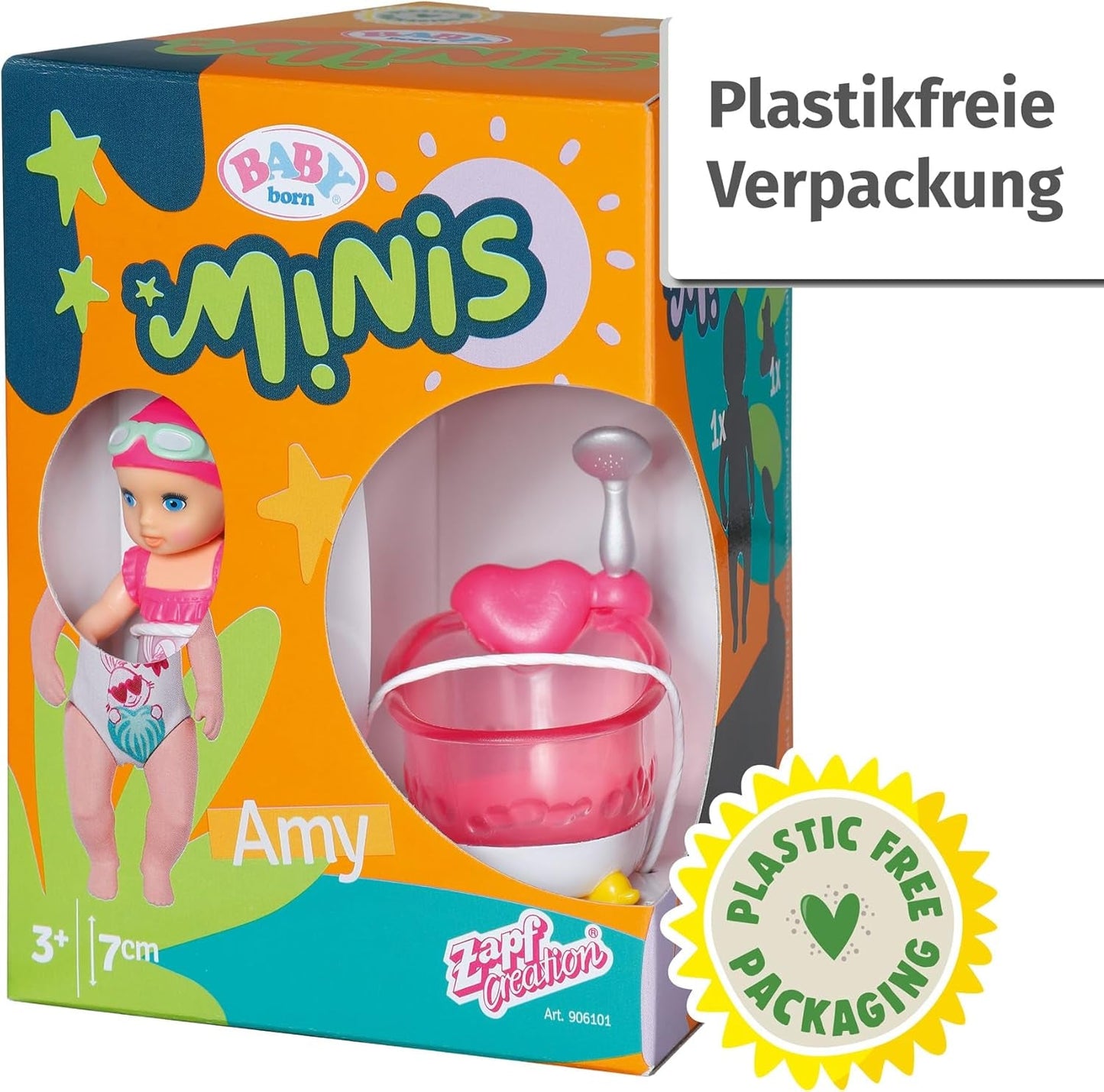BABY Born Minis badkuipspeelset met Minis pop Amy en eend, 906101 Zapf Creation Dolls Naty Shop