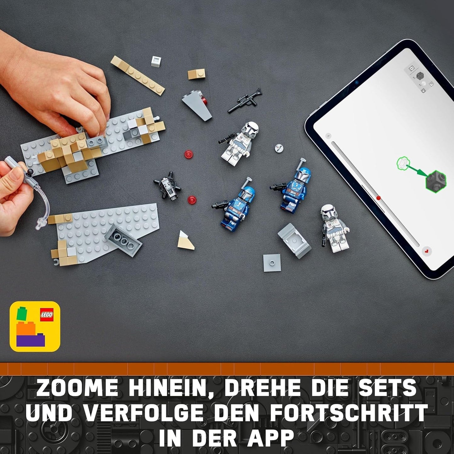 LEGO Star Wars: Mandalorian Ambush on Mandalore Battle Pack, avontuurlijk bouwspeelgoed voor kinderen, verzamelbare actieset, cadeau-idee voor jongens en meisjes 75373 Bouwsets Besuche in LEGO-Store