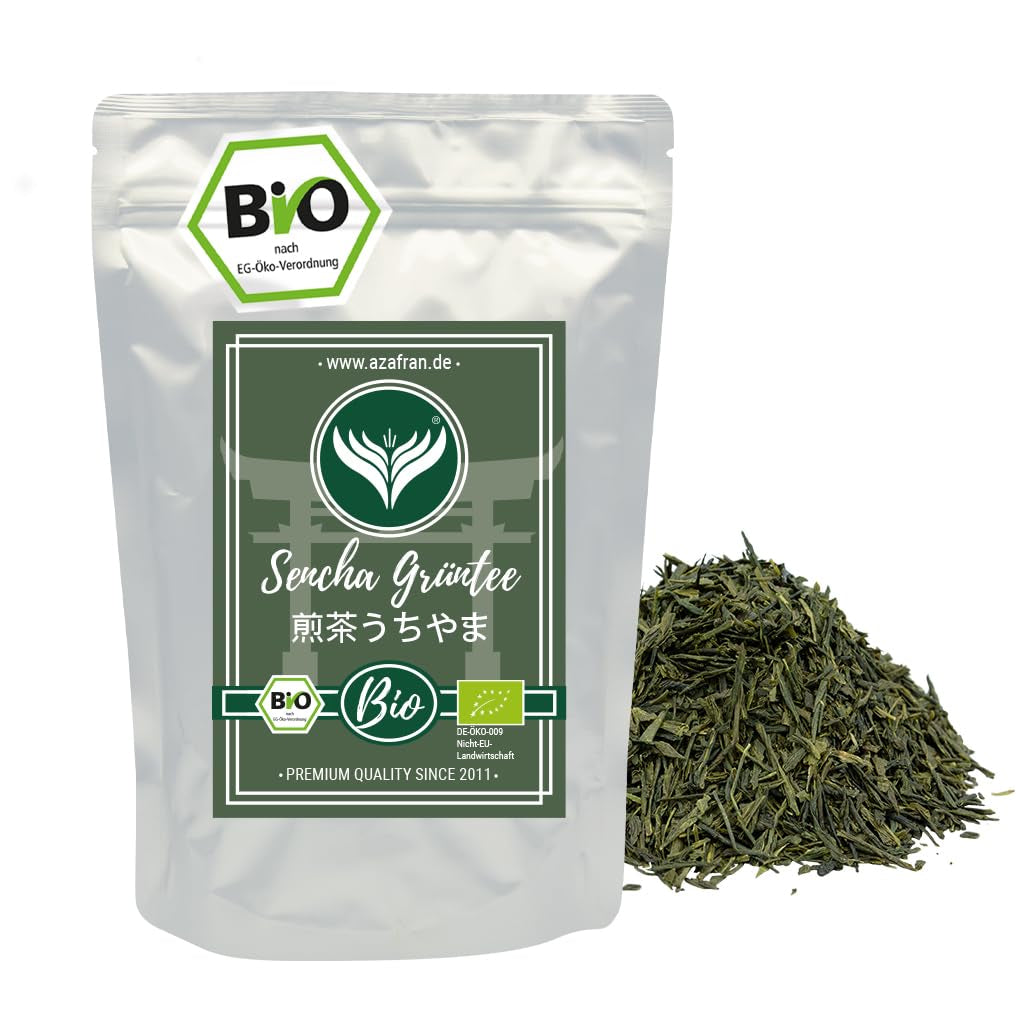 Azafran Groene Thee - Biologische Sencha Groene Thee Los Gesneden - Originele Uchiyama uit Japan 250 g