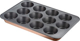 Tefal Airbake J2555014 Muffinform, Antihaftbeschichtung, Karbonstahl, Braun, 29 X 41 Cm Vormen en bakplaten Naty Shop