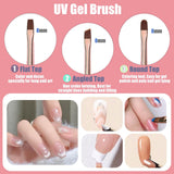 10 Stück Nail-Art-Pinsel, Nagel-Gel-Nagellack-Malpinsel, Zeichenstift, Nagel-Liner-Pinsel en Nagel-Dotting-Stift voor Gel-Nagellack, DIY, Maniküre, Salon Zu Hause