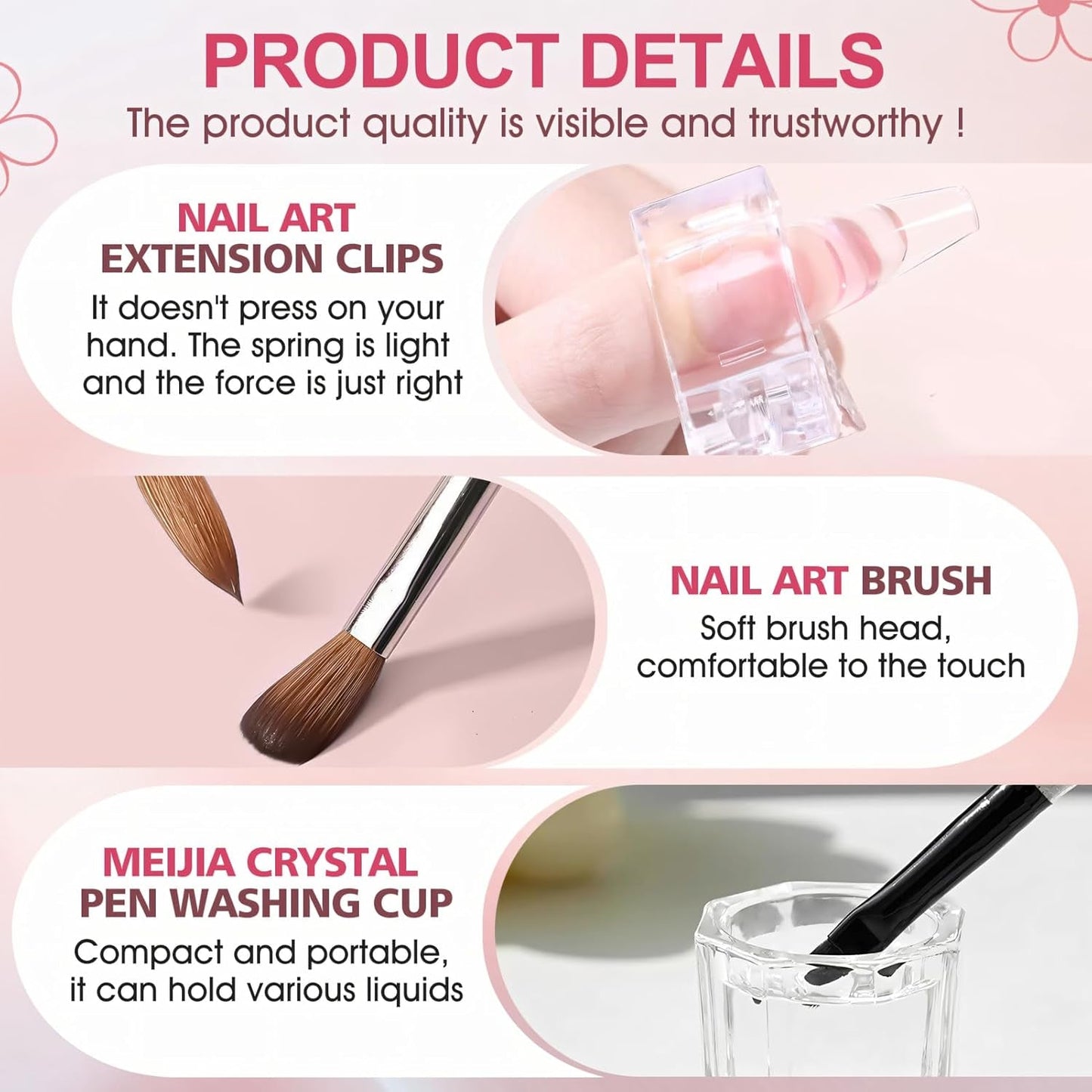 Polygel Straightening Solution, Polygel Slip Solution nagelkit, Straightening Solution 75 ml, inclusief 5 nageltipclips, 3 nagelborstels, 1 kristallen beker, 100 reinigingsvellen