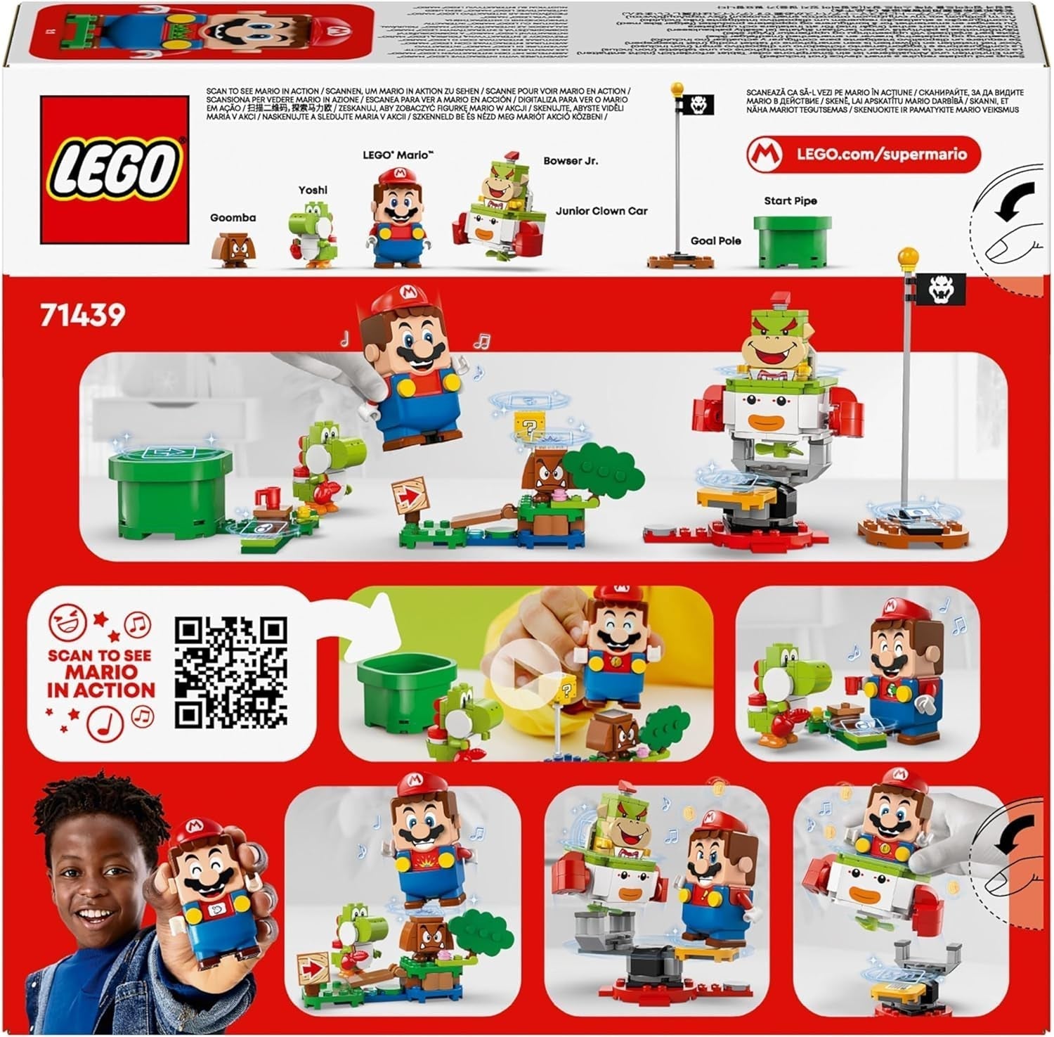 LEGO Super Mario-avontuur met interactieve Mario, Junior Clown-karset, Toy Yoshi, Nintendo-cadeau voor jongens, meisjes en gamers vanaf 6 jaar 71439 Bouwsets Besuche in LEGO-Store