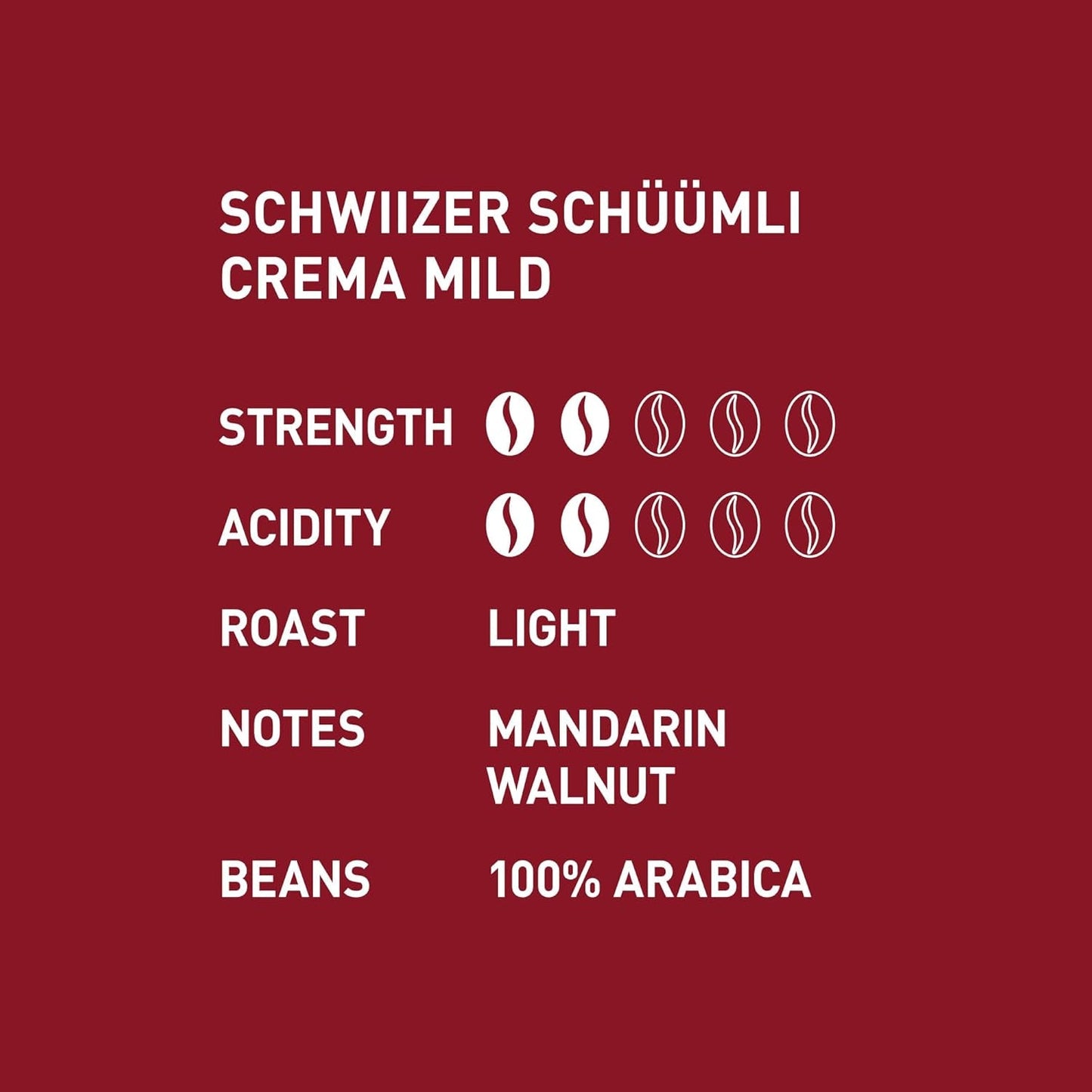 Schwiizer Schüümli Crema Mild, 100% Arabica koffiebonen fijn, harmonieus en mild, ideaal voor automatische espressomachines, sterkte 2/5, licht gebrand, Rainforest Alliance, 1kg