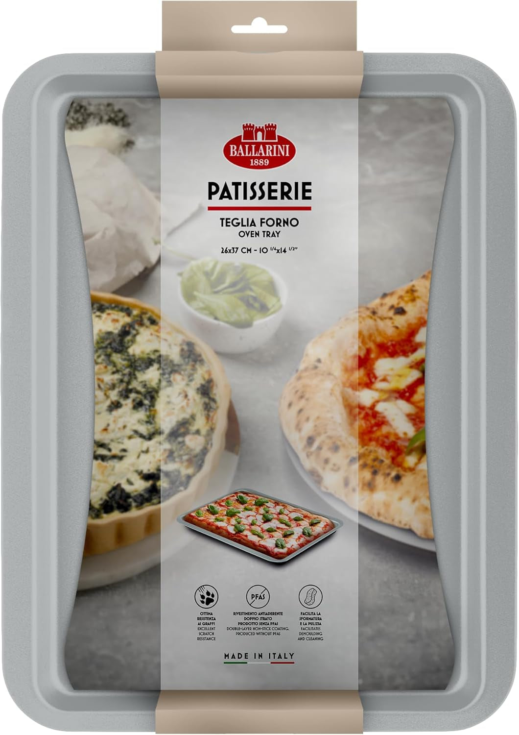 Ballarini, Bakvorm, diverse modellen Vormen en bakplaten Naty Shop Grijs Ovenplaat 26 x 37 cm
