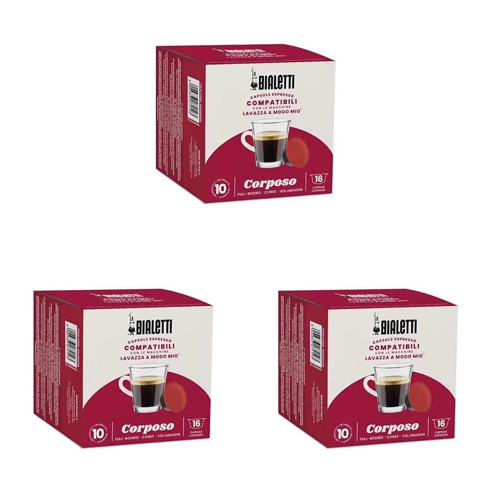 -Kaffee Lavazza®-compatibele Kapseln – Corposo – 16 Kapseln (Packung mit 3)