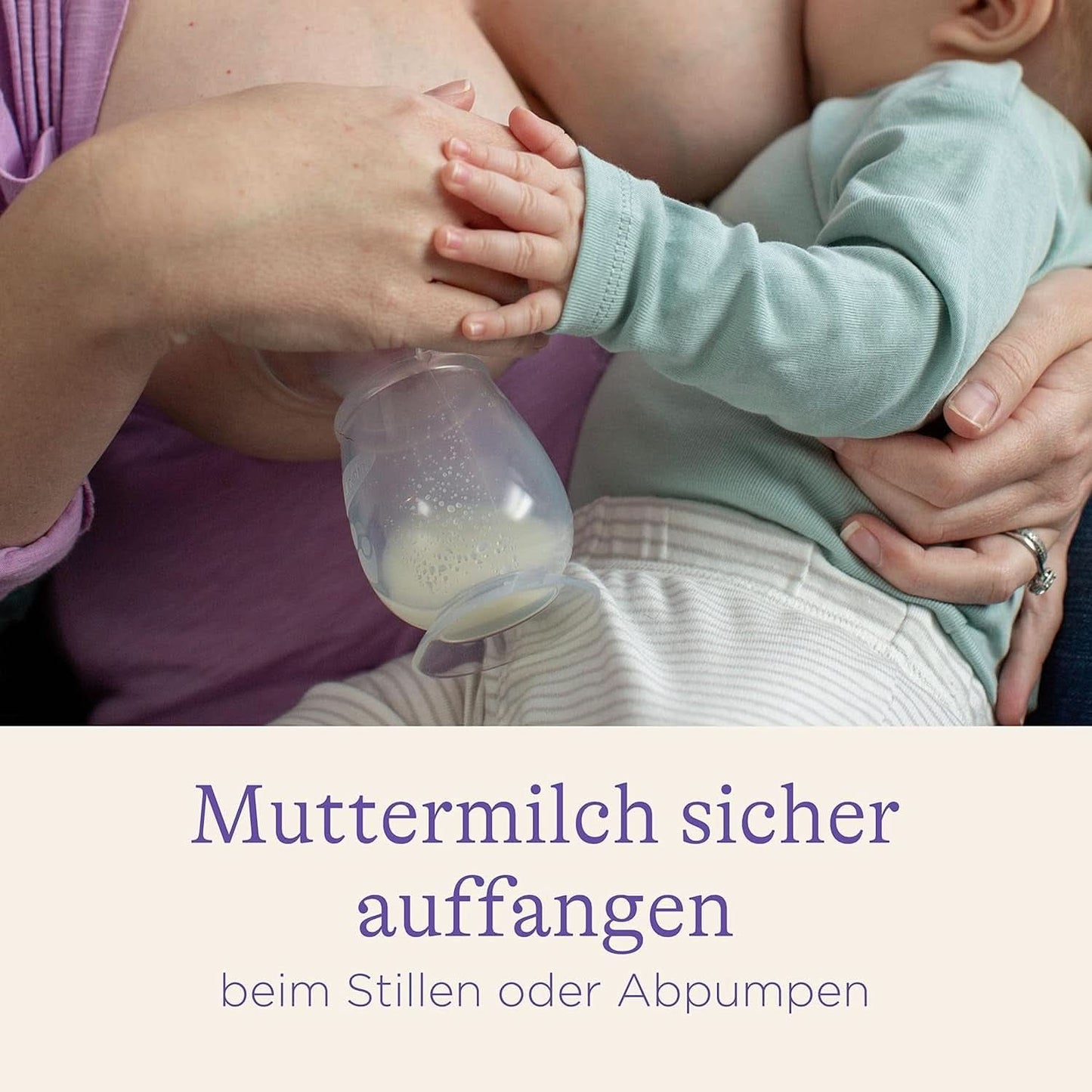 Lansinoh Silikon Milchpumpe & Muttermilchauffänger - Angenehmes & Extrem Weiches Silikon - Rettet Jeden Tropfen Muttermilch - Alternative Zu Milchauffangschalen, 1 Stück (1Er Pack) Accessoires Voeding en borstvoeding Bebe Naty Shop