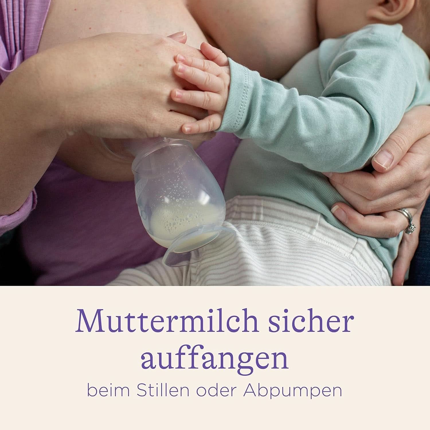 Lansinoh Silikon Milchpumpe & Muttermilchauffänger - Angenehmes & Extrem Weiches Silikon - Rettet Jeden Tropfen Muttermilch - Alternative Zu Milchauffangschalen, 1 Stück (1Er Pack) Accessoires Voeding en borstvoeding Bebe Naty Shop