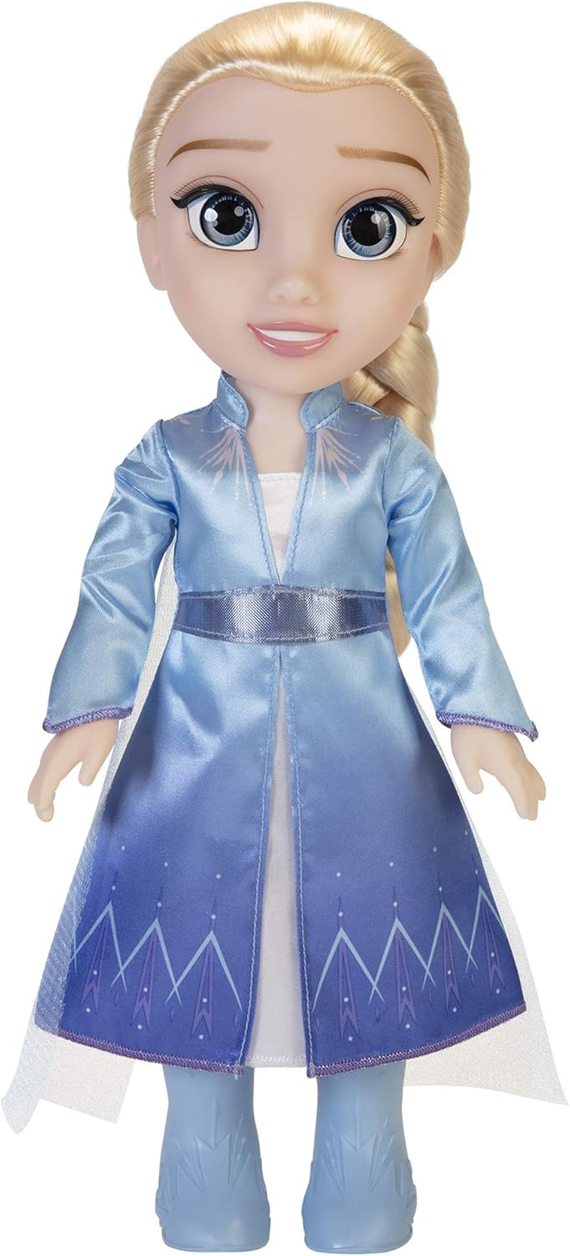 Disney Frozen 2 Elsa Reispop, pop van 35 cm met jurk geïnspireerd op de cultfilm, laarzen en lang gevlochten haar voor extra speelplezier, voor meisjes vanaf 3 jaar