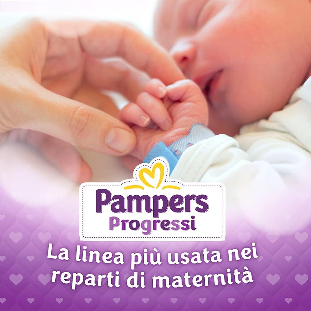 Pampers Progressi & Fit Prime Midi luiers, kort formaat, 162 luiers, maat 3 (4-9 kg), online lidmaatschap van de sportschool voor 1 maand als cadeau