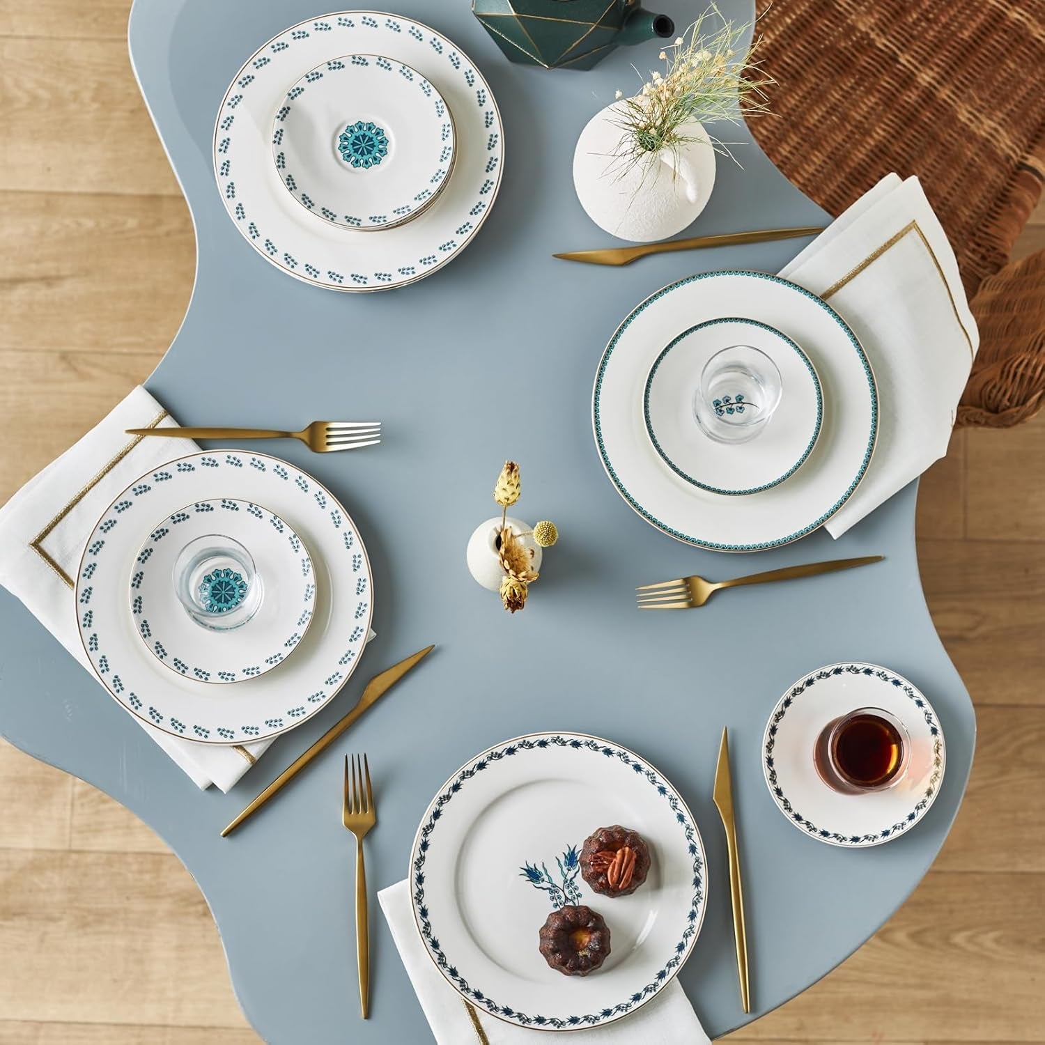 Karaca İznik dessertset voor 6 personen, 18-delig - elegant servies voor heerlijke desserts