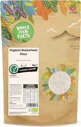 Wholefood Earth Biologisch Boekweitmeel 1kg | Wreed | Niet-GMO | Veganistisch | Gecertificeerd biologisch
