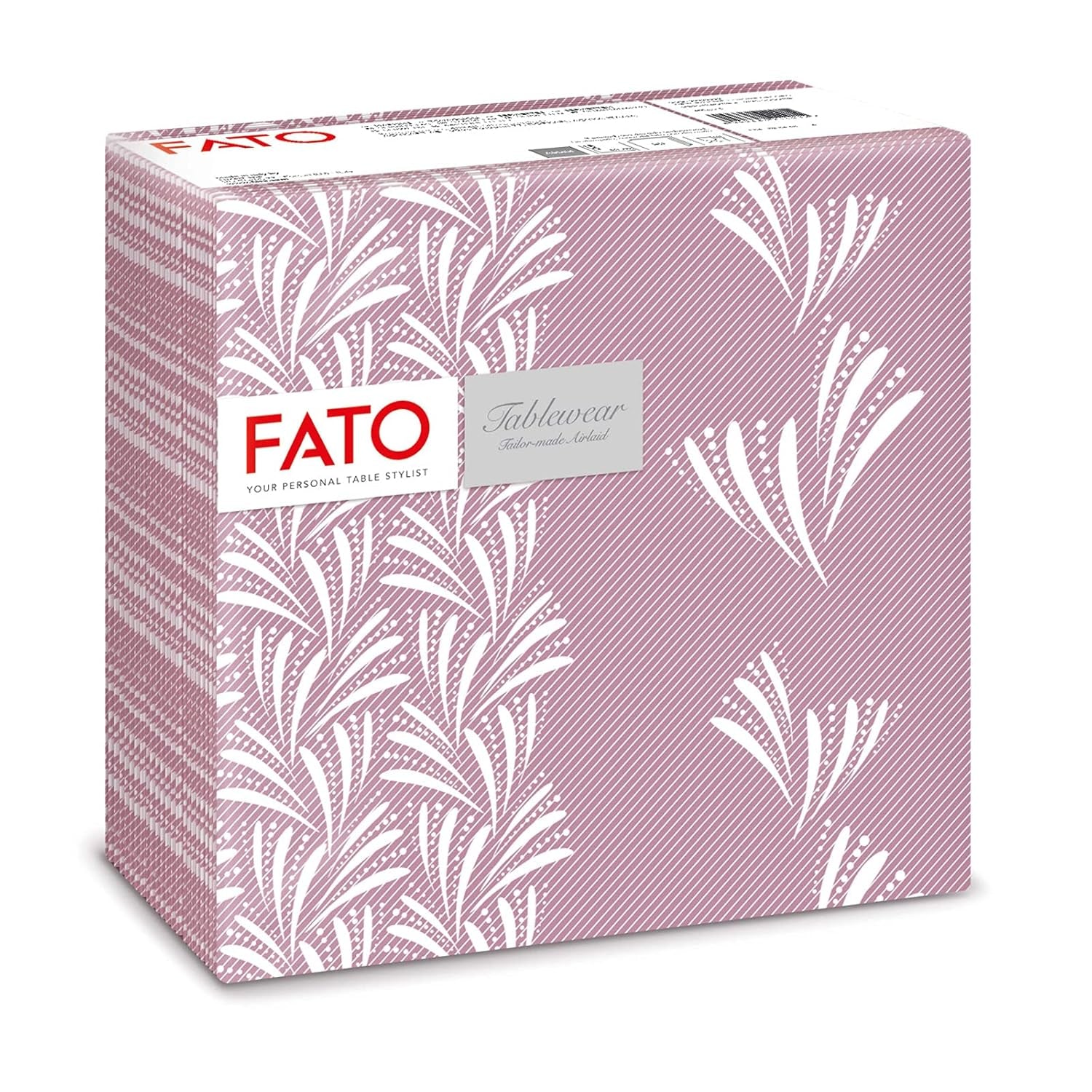 Fato - Droogpapieren servetten, airlaid, textieleffect, verpakking van 50 servetten, 40X40 gevouwen in 4-formaat, Tropicana Decor