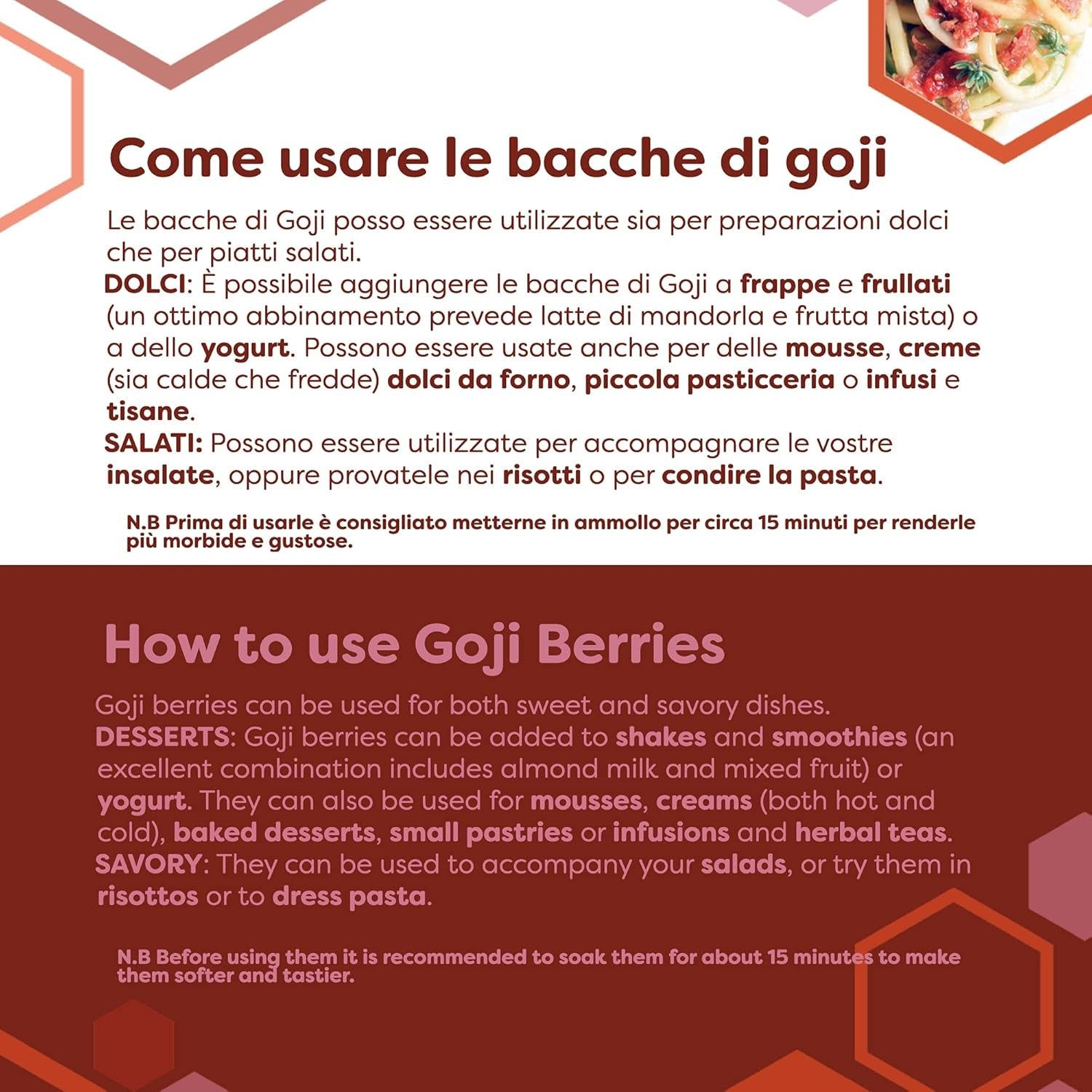 ERBOTECH Goji-bessen 200 g, goji-bessen met hoog vitaminegehalte, gedroogd fruit zonder suiker en zwavel, natuurlijke superfoods en rijk aan energie, Made in Italy Gedehydrateerde producten Naty Shop