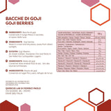 ERBOTECH Goji-bessen 200 g, goji-bessen met hoog vitaminegehalte, gedroogd fruit zonder suiker en zwavel, natuurlijke superfoods en rijk aan energie, Made in Italy Gedehydrateerde producten Naty Shop