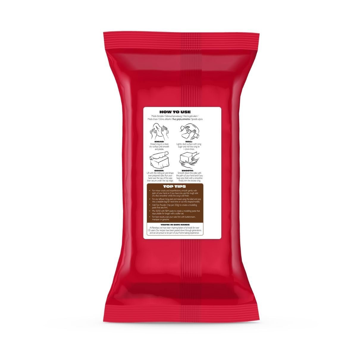 Extra Fondant Chocoladebruin 1kg - Extra elastische fondant met vanillesmaak, perfect voor het bekleden van taarten - Chocoladebruin - 1 kg Suikerpasta Naty Shop