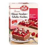 RUF Kleiner Himbeer-Schokokuchen, Mini-Kuchen Mit Feiner Puddingcreme, Himbeeren en Weißen Schokoraspeln, Inkl. Backform, 1X252G Mengsel voor bakken en koken Naty Shop 252 G (1Er Pack) Himbeere