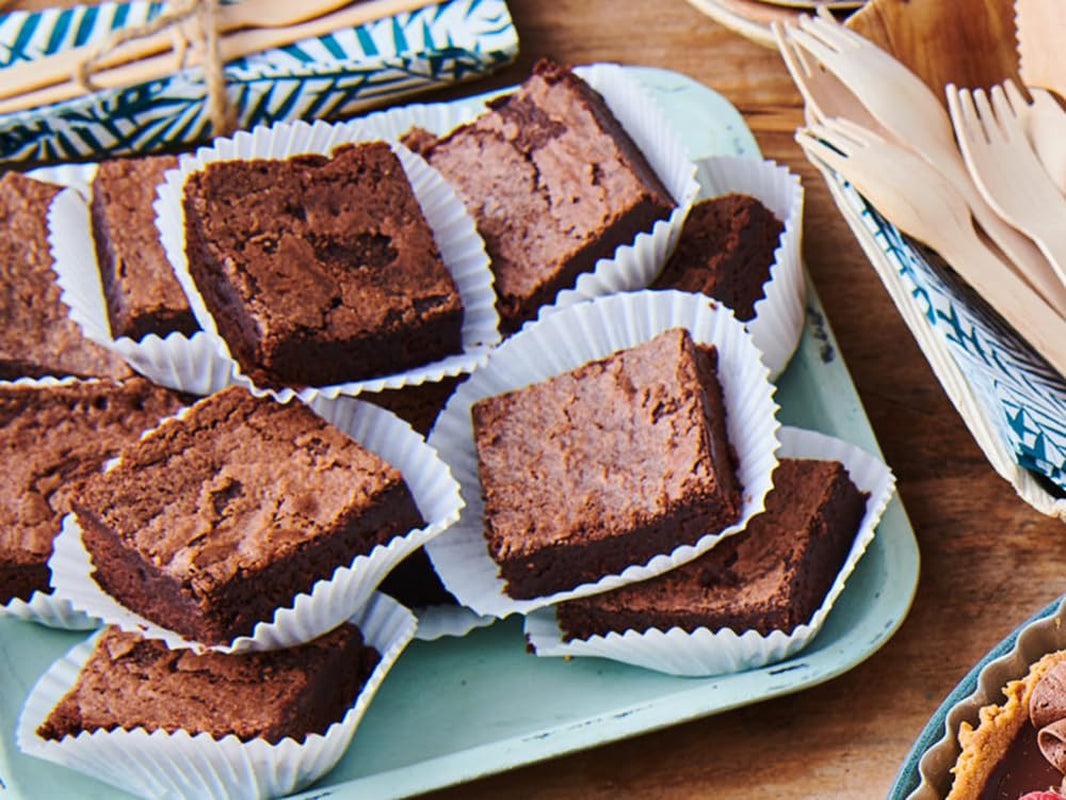 Mix voor Fudge Brownie: Einfach Zu Berübenender, Extrem Fudgy Brownie Met Richem Schokoladengeschmack, Halal. 500 G. Mengsel voor bakken en koken Naty Shop