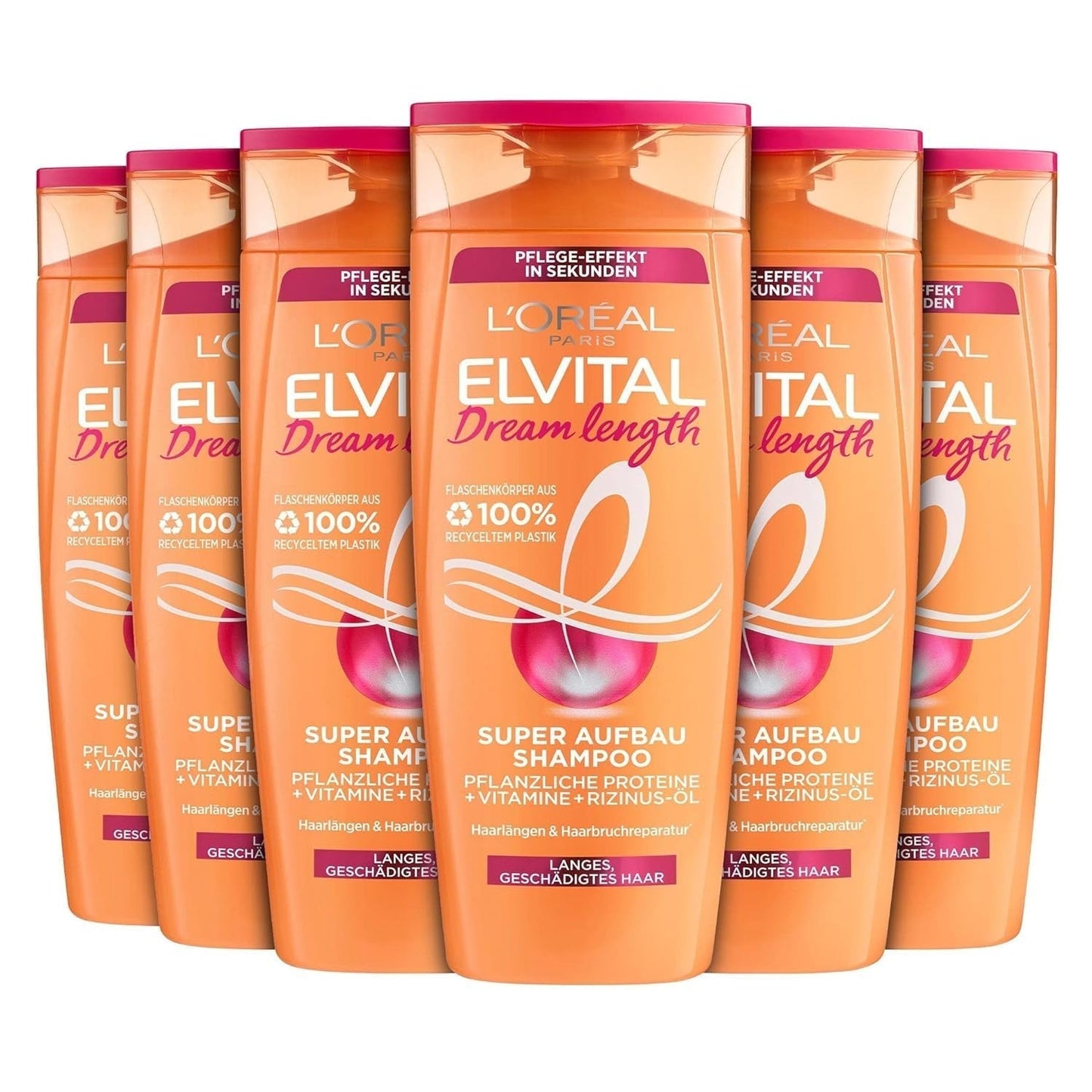 L'Oréal Paris Elvital Dream Length Super Building Shampoo, voor dromerig lang haar Douche en bad L'Oréal 6 x 300 ml Geurvrij