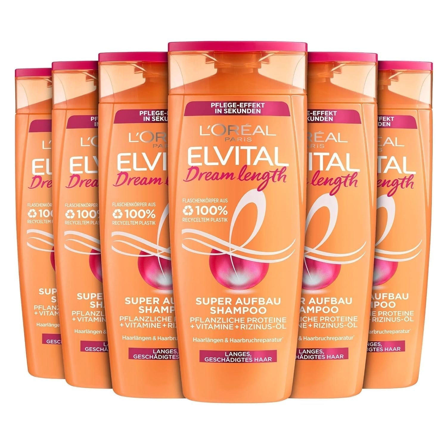 L'Oréal Paris Elvital Dream Length Super Building Shampoo, voor dromerig lang haar Douche en bad L'Oréal 6 x 300 ml Geurvrij