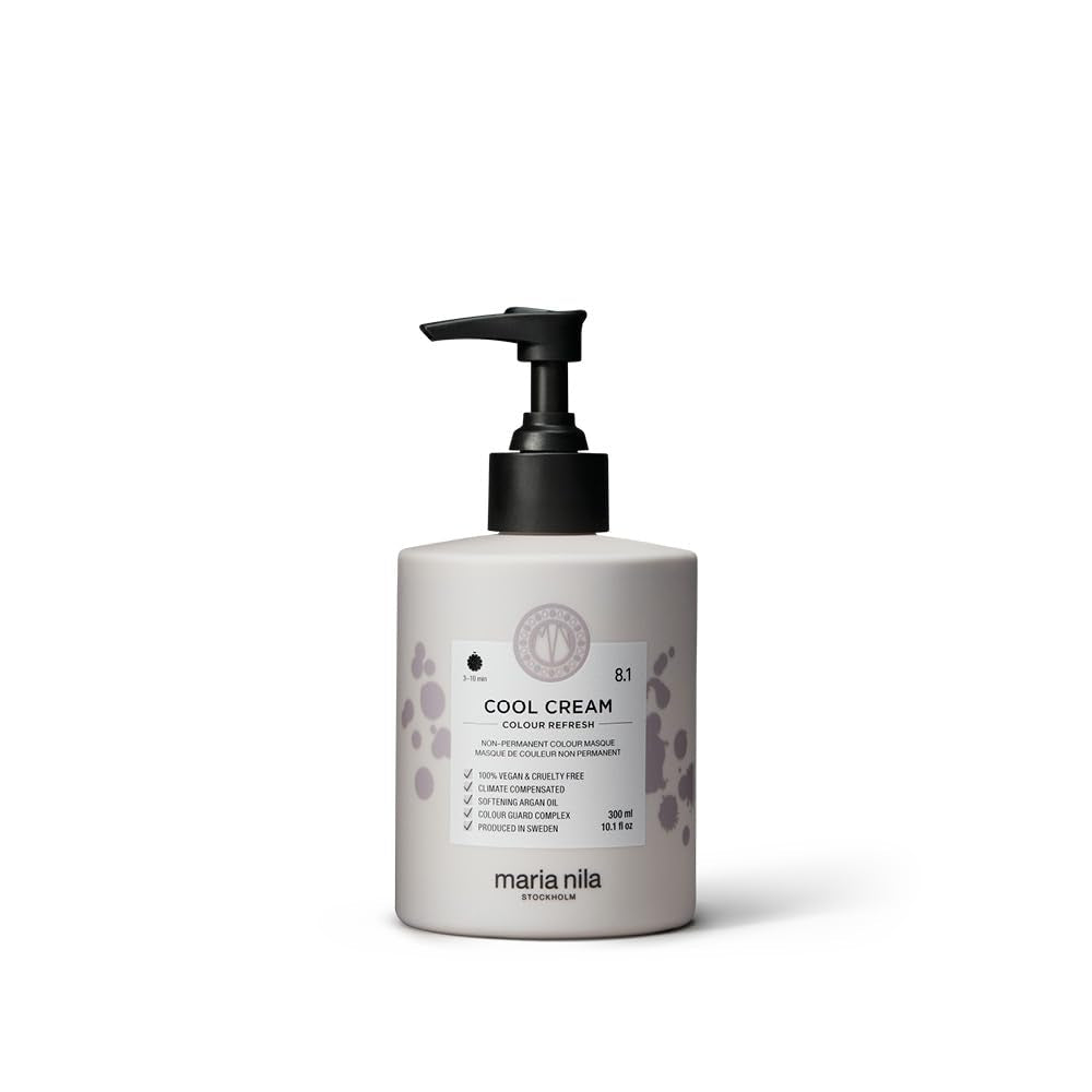 Maria Nila Color Refresh 300 ml - Een voedende kleurenbom met tijdelijke kleurpigmenten die de haarkleur snel opfrissen. 100% veganistisch. Geen sulfaten en geen parabenen. Haarverf Naty Shop Cold cream