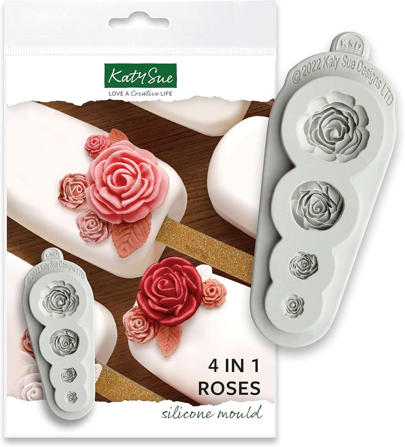 Katy Sue, Siliconen mal 4 Rozen Keuken Naty Shop