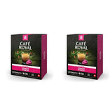Café Royal Lungo Forte 36 Kapseln für Nespresso Kaffee Maschine - 8/10 Intensiteit - UTZ-zertifiziert Kaffeekapseln aus Aluminium (Packung mit 2)