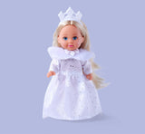 Simba Evi Princess of Love's Dreams, speelpop in een dromerige winterjurk met bontrand en glitterelementen, 12 cm, vanaf 3 jaar