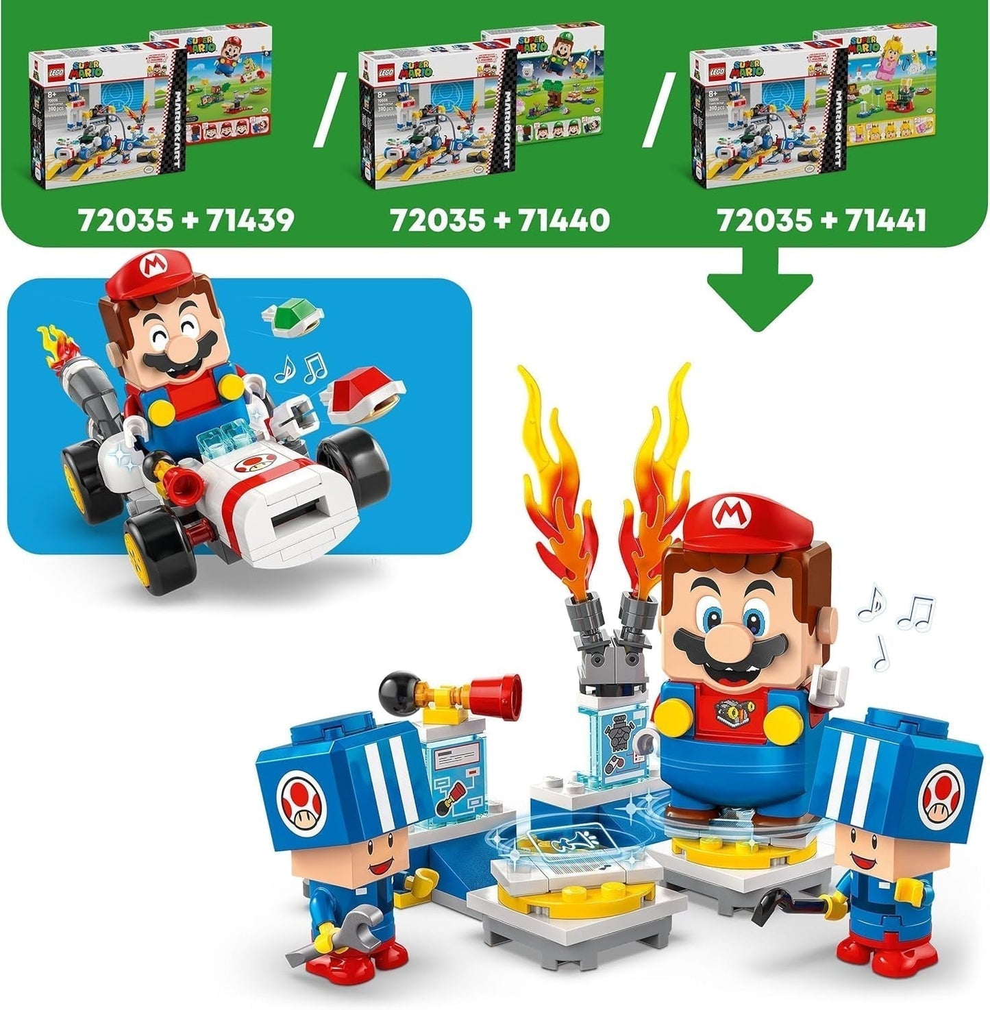 LEGO Super Mario: Mario Kart - Toad's Workshop, Nintendo-personage, aanpasbaar speelgoed, avonturenset, cadeau voor jongens, meisjes en gamers vanaf 8 jaar 72035 Bouwsets Besuche den LEGO-Store