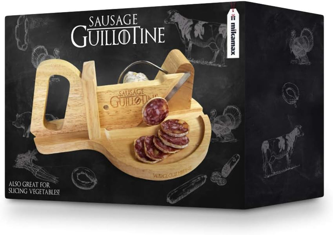Traditionele worstsnijder - Worstguillotine - 30 X 19 X 12 Cm - Massief houten versnipperaars en snijmachines Naty Shop