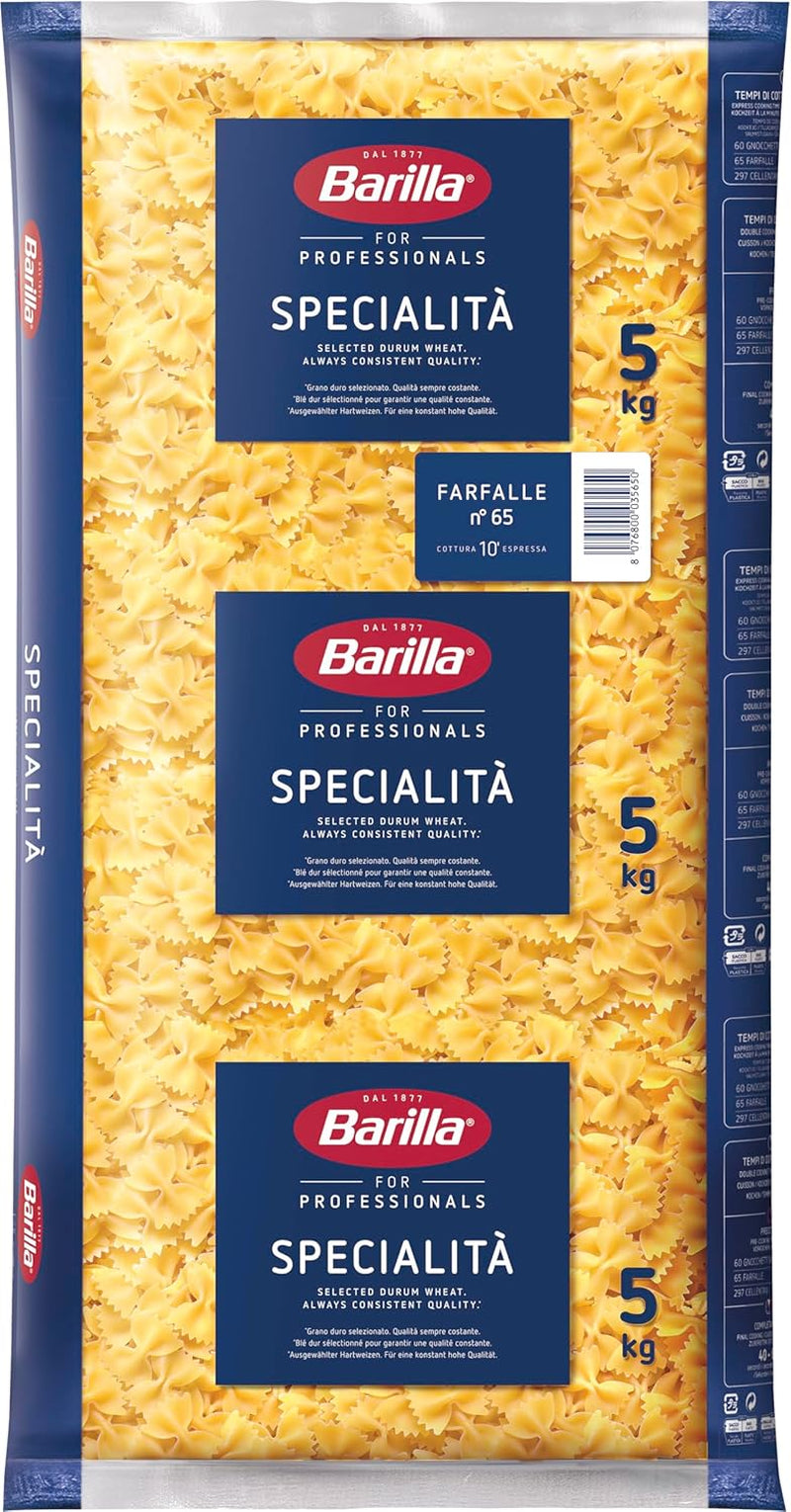 Barilla Pasta Farfalle n. 65, 5kg