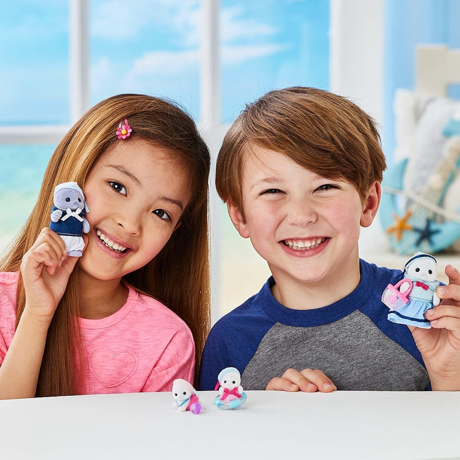 Sylvanian Families - 5759 Seal Family dierenfiguur Gedetailleerd speelgoed voor kinderen vanaf 3 jaar Naty Shop-poppen